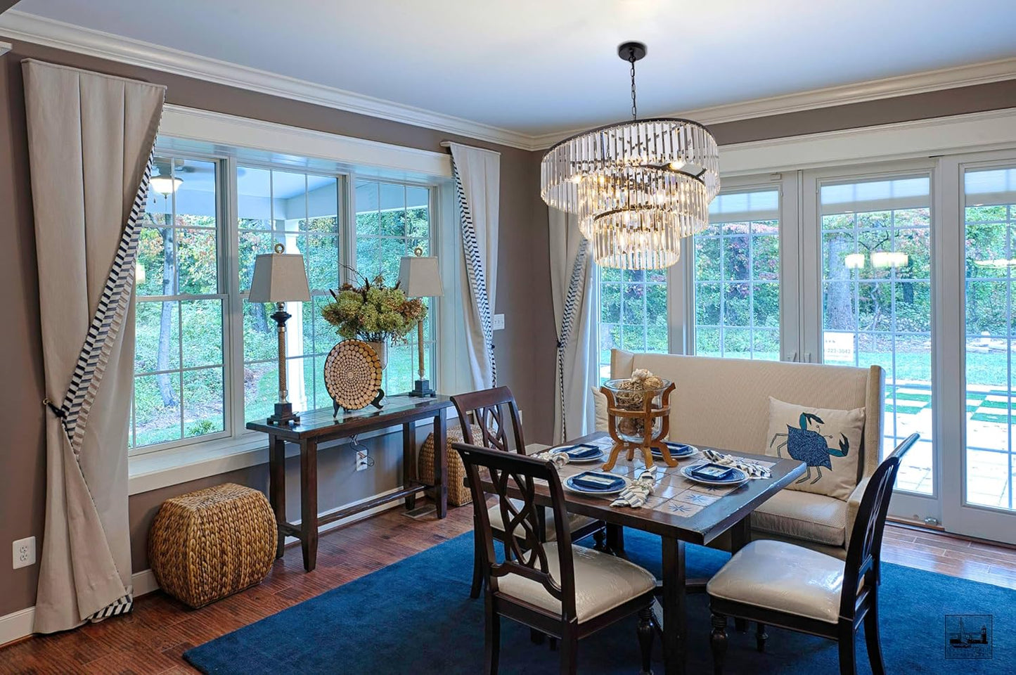 Almond Crystal Chandelier