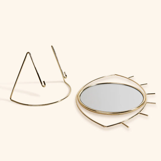 Evil Eye Gold Makeup Mirror