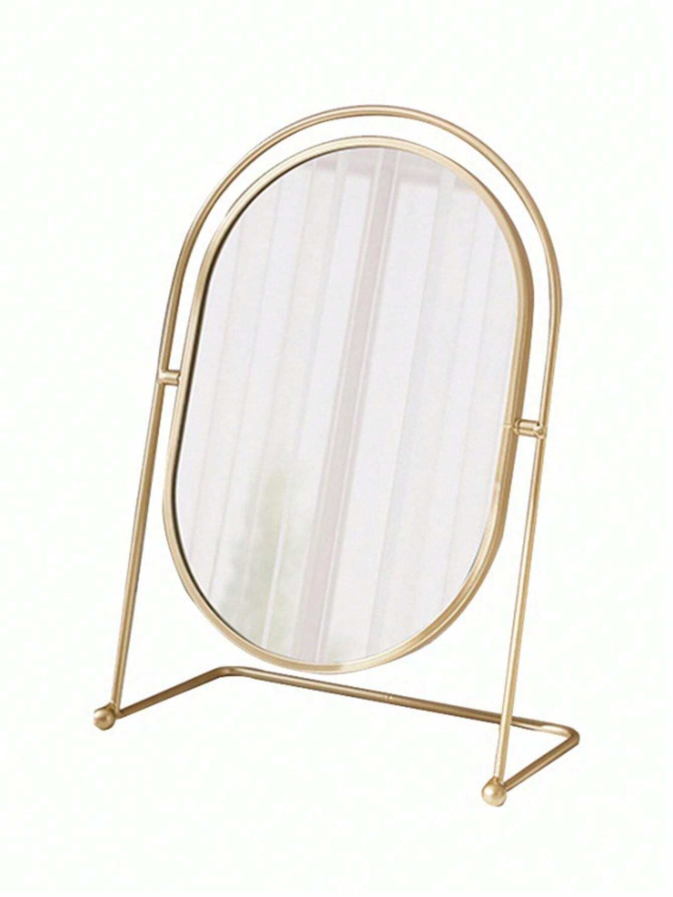 Pixie Oval Gold Makeup Mirror