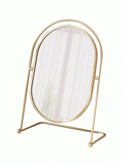 Pixie Oval Gold Makeup Mirror