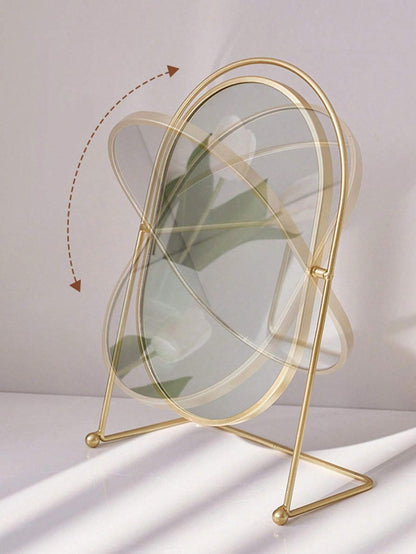Pixie Oval Gold Makeup Mirror