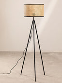 Rattan Tripod Floor Lamp