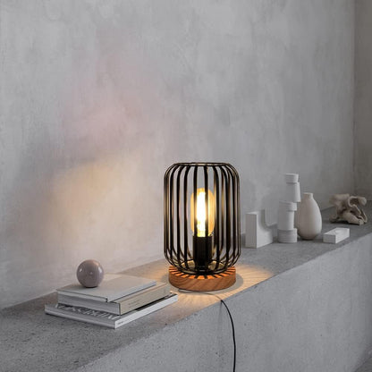 Metal Cage Bedside Table Lamp