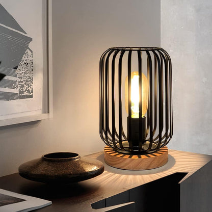 Metal Cage Bedside Table Lamp