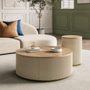 Minimalist Solid Wood Coffee Table with Storage