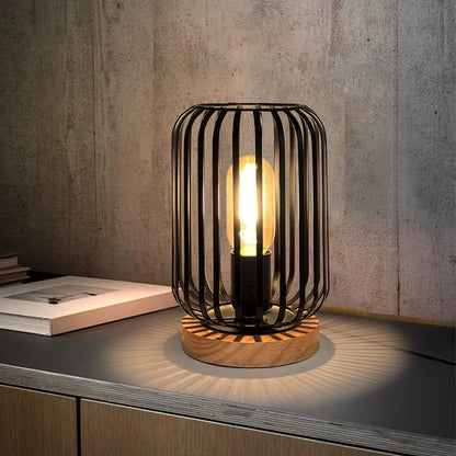 Metal Cage Bedside Table Lamp