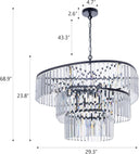 Almond Crystal Chandelier