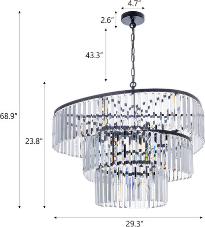 Almond Crystal Chandelier