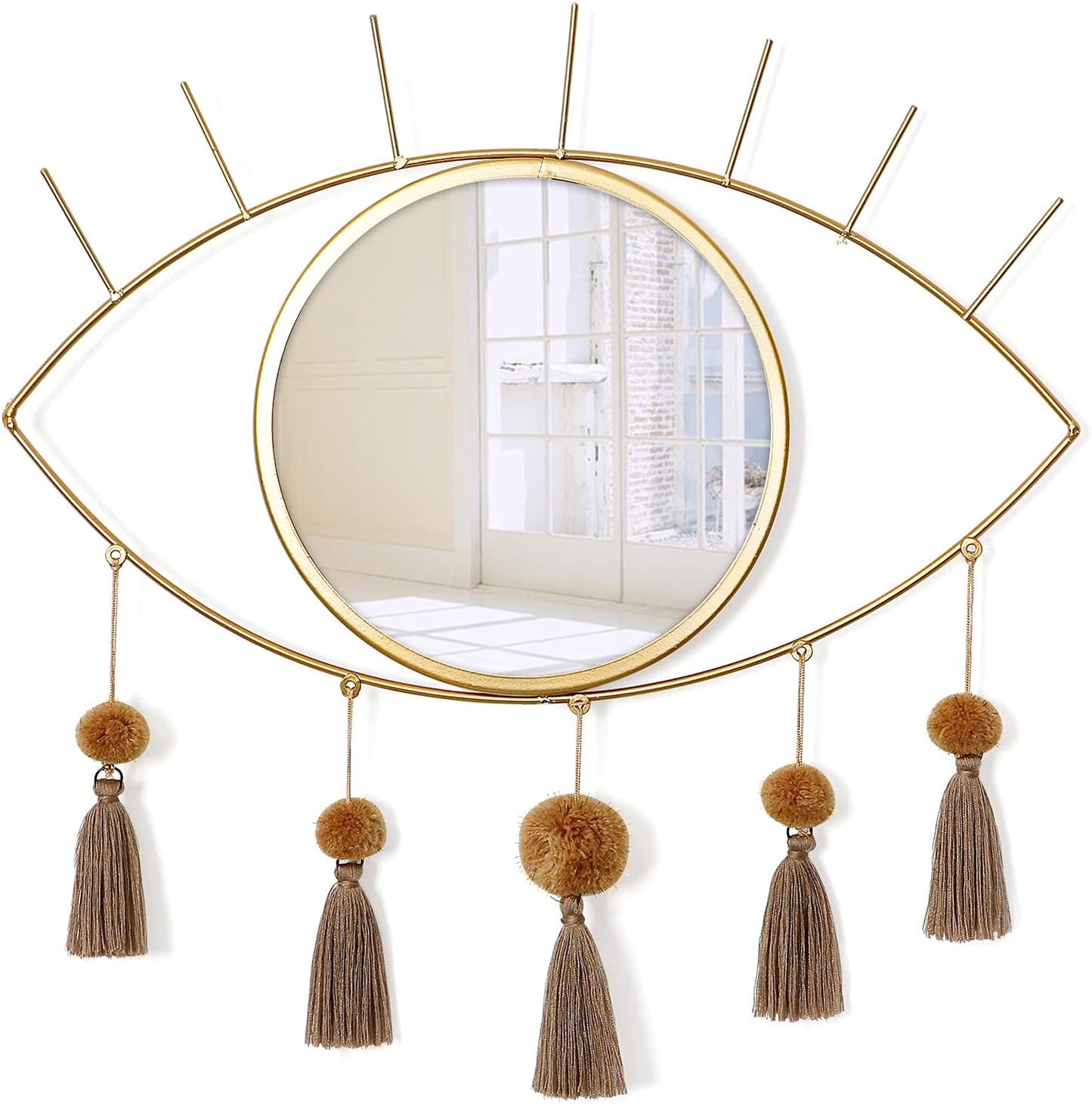 Evil Eye Boho Gold Mirror