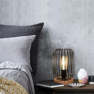 Metal Cage Bedside Table Lamp