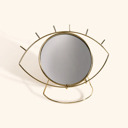 Evil Eye Gold Makeup Mirror