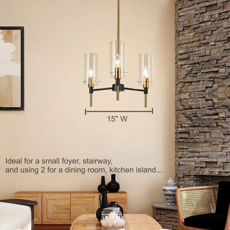 Renie 3-Light Glass Chandelier