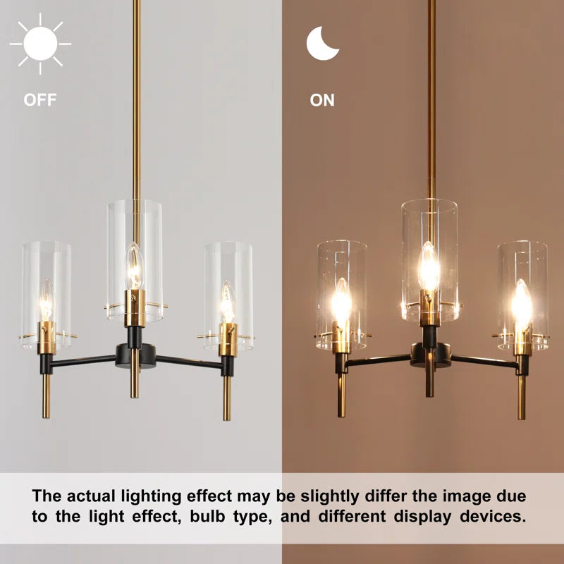 Renie 3-Light Glass Chandelier