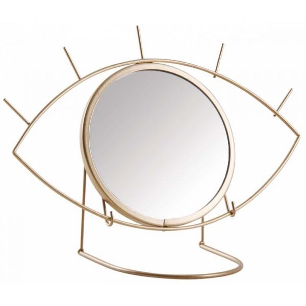 Evil Eye Gold Makeup Mirror