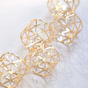Gold Geometric Napkin Rings