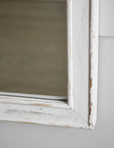 White Distressed Wooden Mirror
