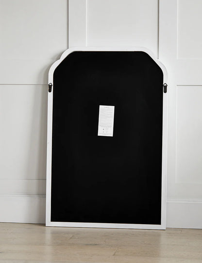 White Distressed Wooden Mirror
