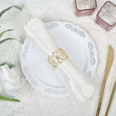 Gold Geometric Napkin Rings