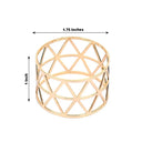 Gold Geometric Napkin Rings