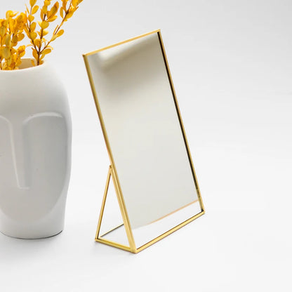 Orhan Gold Brass Makeup Mirror