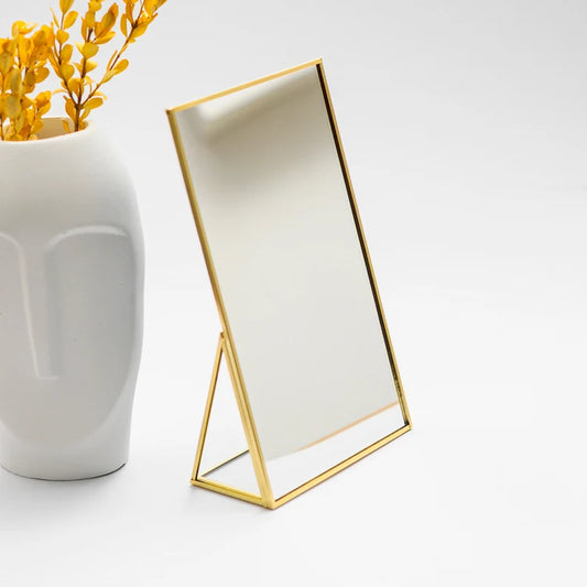 Orhan Gold Brass Makeup Mirror