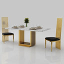 Luxora Marble Dining Table Set with 6 Chairs